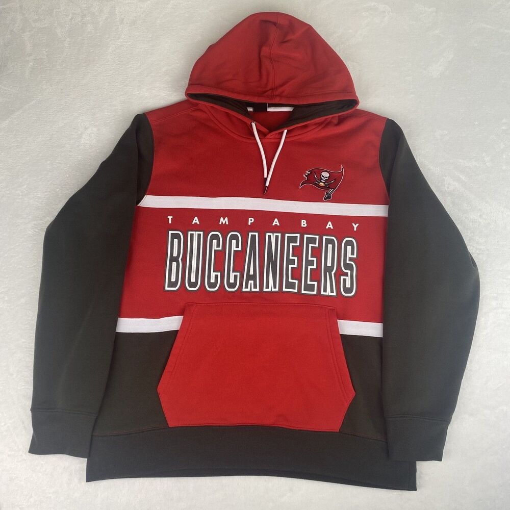 NFL Tampa Bay Buccaneers Sweater Adult Large Red Hoodie Sweatshirt Pullover